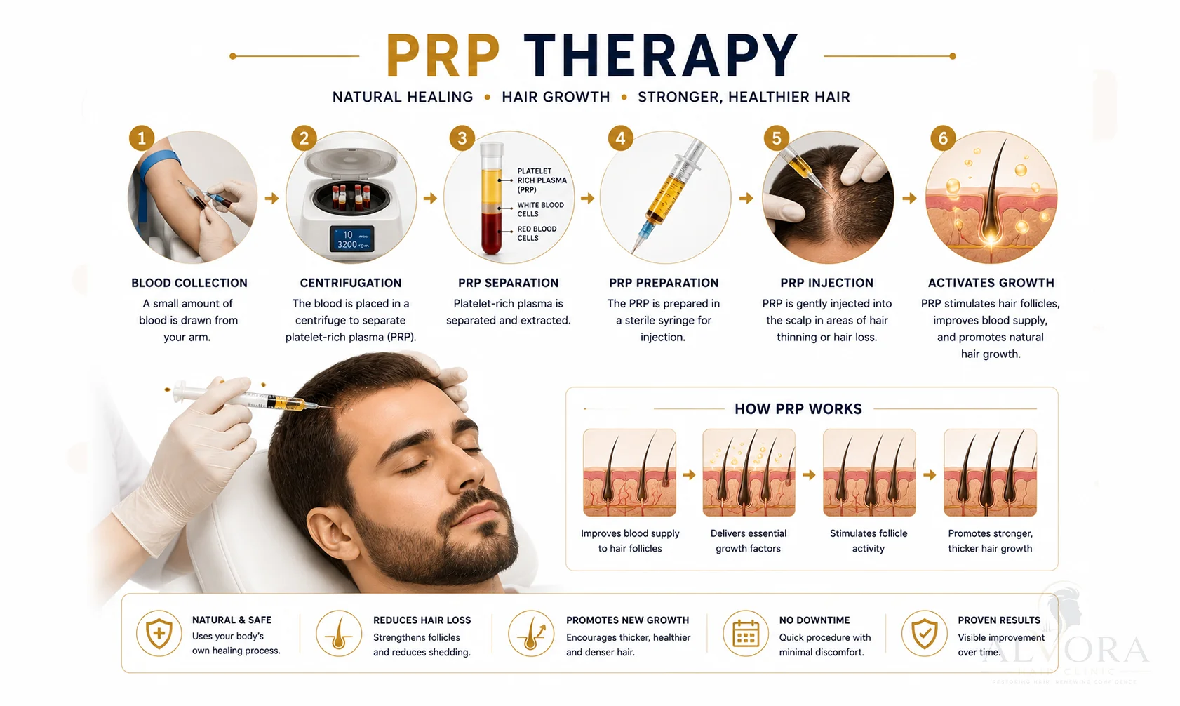 PRP Therapy for Hair Loss in Ludhiana Biological Process Chart