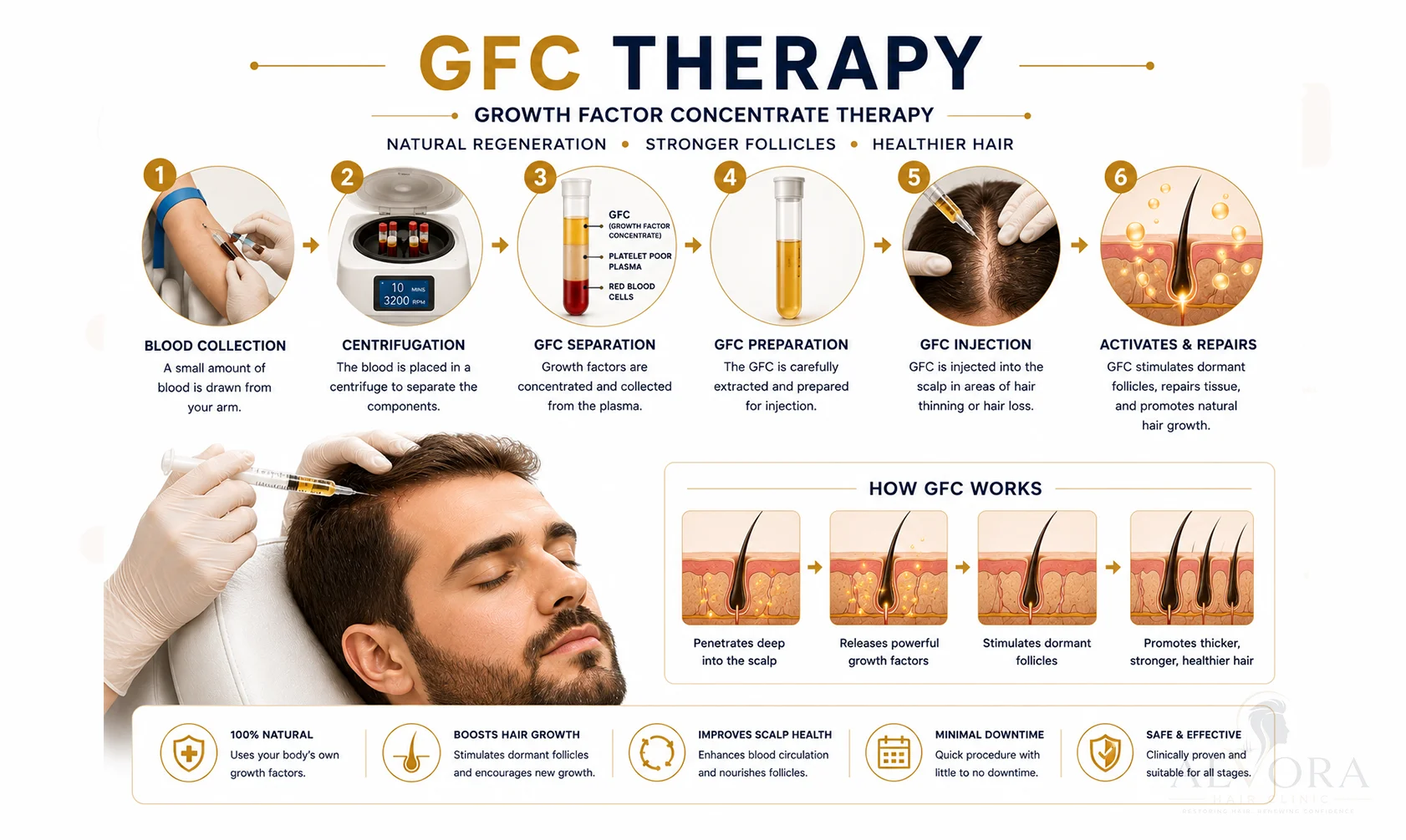 GFC Treatment for Hair Loss in Ludhiana Biological Process Chart